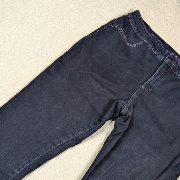 Not Your Daughters Jeans Janice Legging Mid Rise Stretch NYDJ Dark Wash Size 12 - Picture 4 of 16